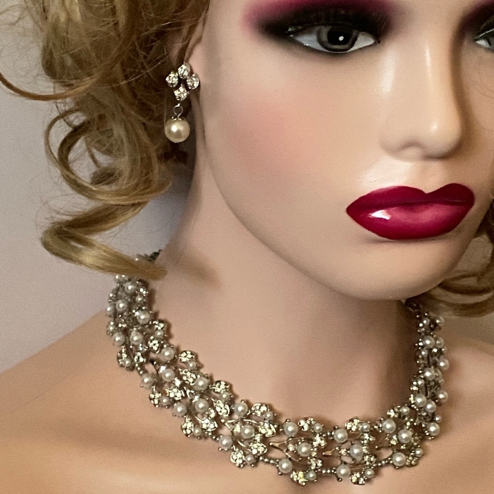 Pear Bridal Leaf Necklace Earrings sets gift idea